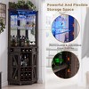 OKD 72" Corner Bar Storage Cabinet, Tall Wine Bar Cabinet w/Barn Door & Adjustable Shelf, Home Bar Cabinet w/LED Light & Glass Rack - 4 of 4