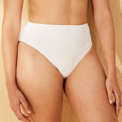 Women's Ribbed High Waist Cheeky Bikini Bottom - Shade & Shore™