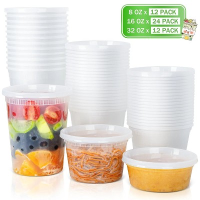 LunaLulinlk 48-piece set of food storage containers with lids, stackable plastic containers, leak-proof, freezer/dishwasher/microwave safe.