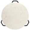 vidaXL Coffee Table White 25.6"x25.6"x16.5" Real Stone with Marble Texture - 2 of 4