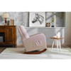 CAVINAS Polyester Glider Rocking Chair with High Backrest,Cozy Upholstered Rocking Chairs,Nursery Accent Chair for Bedroom - 4 of 4