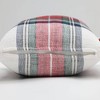 18"x18" Plaid Christmas Indoor Square Throw Pillow - Pillow Perfect: Woven Design, Knotted Fringe, Zippered, Polyester Fiber Fill - 3 of 3