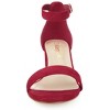 Allegra K Women's Open Toe Block Heel Adjustable Buckled Ankle Strap Sandals - 2 of 4