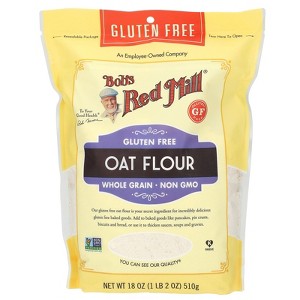 Bob's Red Mill Oat Flour, Whole Grain, Gluten Free, 18 oz (510 g) - 1 of 2
