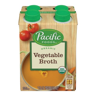 Pacific Foods Gluten Free Organic Vegetable Broth - 32 fl oz/4ct