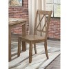 Kumasinova Set of 2 Dining Chair – Pine Veneer, Armless Chair with Transitional Double-X Back, Dining Room Side Chair, Wooden Kitchen Chair - 2 of 4