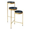 Kate and Laurel Finn Plant Stand, Navy Blue and Gold - 2 of 4