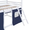 NicBex Full Size Bunk Bed Roof Shape Loft Bed Pine Bed Frame with Windows, Sills, Tent, Inclined Ladder and Guardrail, No Box Spring Required - 4 of 4