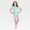 Girls' Mickey and Minnie Snacks Short Sleeve Graphic T-Shirt - Green - 3 of 3