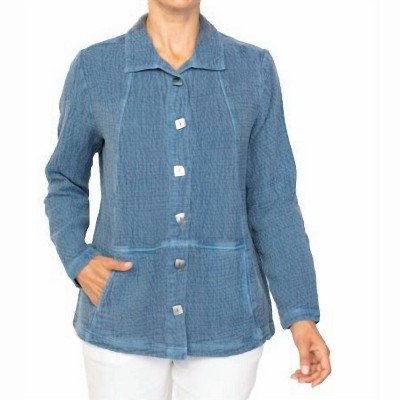 Women's Sunwashed Jacquard Button Front Tunic - habitat