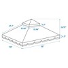 Sevobal Patio Umbrellas Patio Double Roof With Air Vent Gazebo Replacement Canopy Top Fabric For Lawn, Garden, Backyard, Beige, 118"*118"*26.78" - 3 of 4