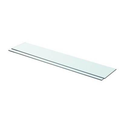 vidaXL Shelves 2 pcs Panel Glass Clear 31.5 in.x5.9 in.