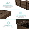 Best Choice Products 47x47-Inch Kids Wooden Outdoor Sandbox w/ 2 Foldable Bench Seats, Sand Protection, Liner - 4 of 4
