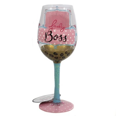 girl boss wine glass