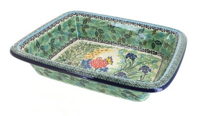 Blue Rose Polish Pottery Teresa Medium Rectangular Baker : Target