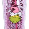 Seven Times Six Dr. Seuss The Grinch Glitter Insulated Tumbler 22 oz Travel Cup - 4 of 4