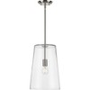 Progress Lighting Clarion 1-Light Pendant, Brushed Nickel, Clear Glass Shade - 3 of 4