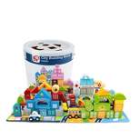 Leo & Friends Wooden City Building Block Toy 100-Piece Set