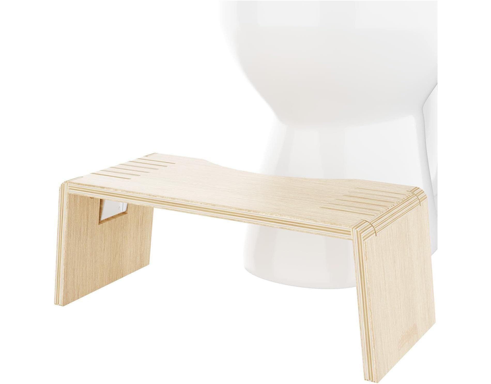 Squatty Potty Oslo Folding Toilet Stool – Compact, Stylish, and Space-Saving Design for Better Bathroom Posture, No Assembly Required