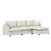 NicBex Couches for Living Room 3pc L-shaped Sectional Sofa Modern Chenille Upholstered Sofa Couch with Movable Ottoman - 4 of 4