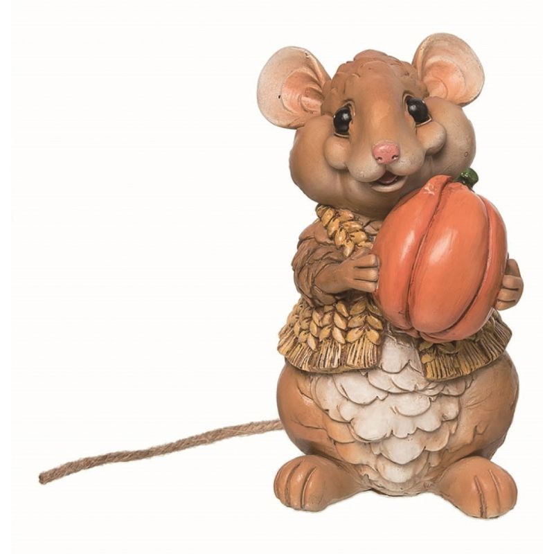Transpac Resin Brown Harvest Mouse Figurine, 1 of 2