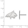 Black Bow Jewelry 14k White Gold Montana State Bobcats NCAA Post Earrings - 2 of 3