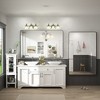 Apmir 55 in. W x 36 in. H Rectangular Aluminum Alloy Framed and Tempered Glass Wall Mirror in Matte Black - 3 of 4