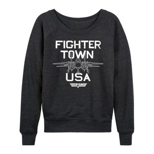 Women's - Top Gun - Property of Fighter Town Lightweight French Terry Slouchy - 1 of 4