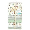 Little Treasure Hudson Baby Boys Cotton Poly Flannel Receiving Blankets Multipack, Green Forest Animals, 30x30 inches - 2 of 2