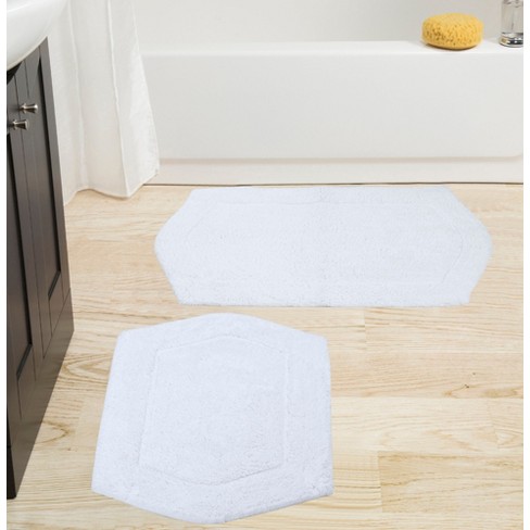 Home Weavers Inc Modesto Collection Gray Cotton 5 Piece Bath Rug Set, Grey