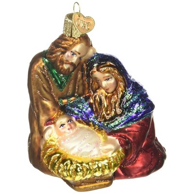 Old World Christmas Blown Glass Ornament for Christmas Tree, Holy Family