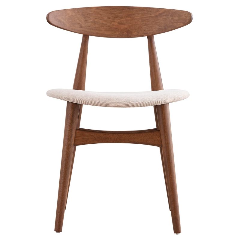 Set of 2 Cortland Danish Modern Walnut Dining Chair - Inspire Q, 4 of 10
