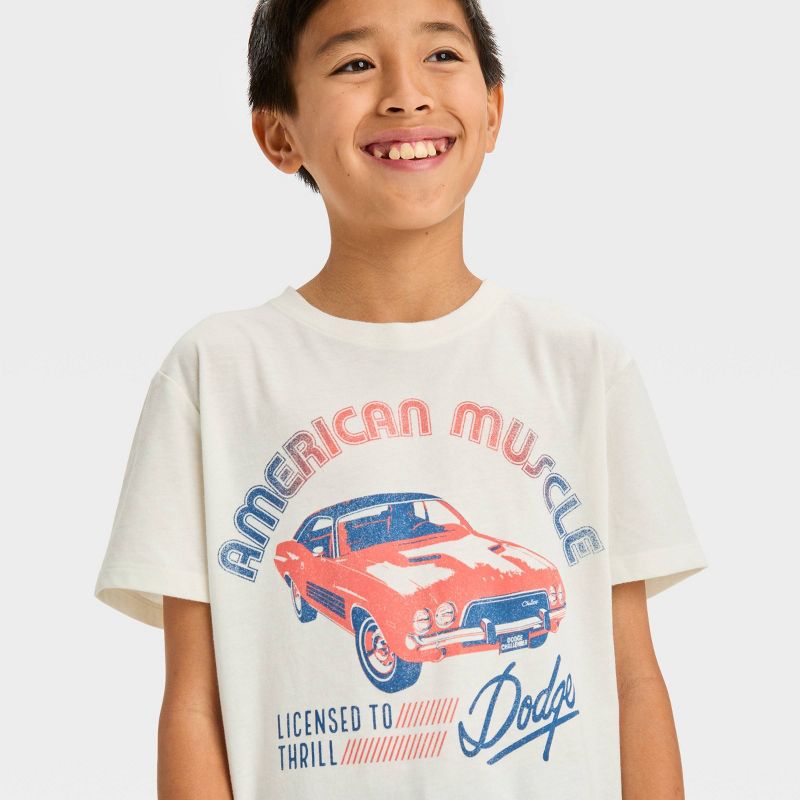 Boys' Short Sleeve Graphic T-Shirt 'American Muscle' - art class™ White, 3 of 7