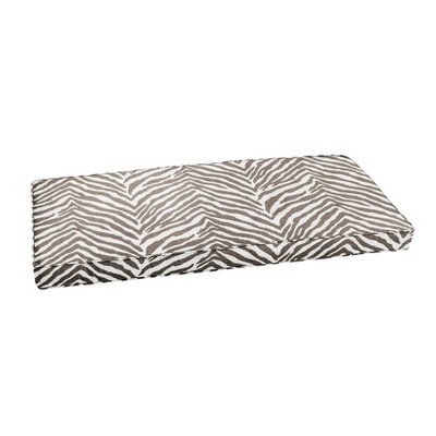 Sunbrella Indoor/Outdoor Corded Bench Cushion Gray Zebra