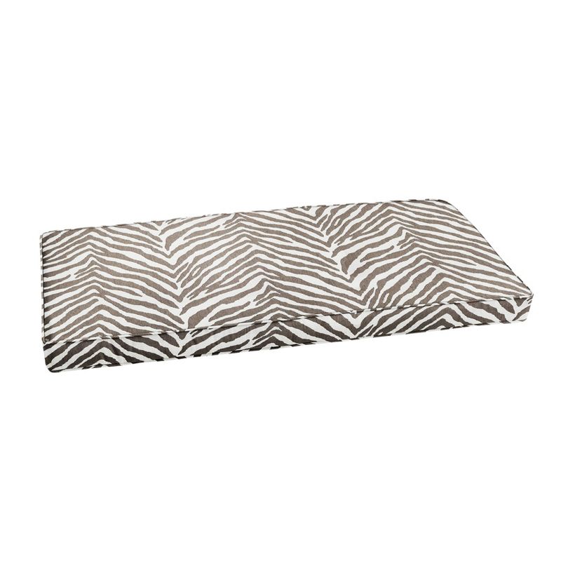 Sunbrella Indoor/Outdoor Corded Bench Cushion Gray Zebra, 1 of 7
