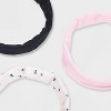 Girls' 3pk Floral Headwrap Headband Set - art class™ Navy Blue/Pink/Black: Fashion Accessory for All Hair Types - 3 of 3