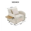 Resenkos 3-in-1 Convertible Sleeper Sofa, Built-In Computer Table and USB Ports for Work and Relaxation, - 3 of 4