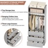 Aheaplus Freestanding 24" Closet System with 3 Wood Drawers - 4 of 4