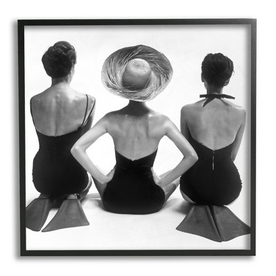 Stupell Industries Vintage Female Swimmers Framed Giclee Art