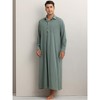 INSPIRE CHIC Men's Long Sleeves Collared Neck Full Length Nightwear - 2 of 4