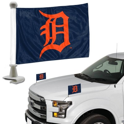 MLB Detroit Tigers Ambassador Car Flags - 2pk