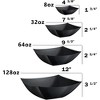 Crown Display Black Disposable Serving Bowl Squared Convex Bowl - Black Plastic Bowl for Serving - 4 of 4