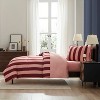 Nestl Comforter Set, 7pc Bed in a Bag, Modern Comforter Sets with Sheets, Striped Design Bed Set - 2 of 4