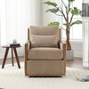 26.77'' Corduroy Fabric 360° Swivel Barrel Accent Sofa Chair with High-Density Foam Cushion, Big & Small Pillows and Sturdy Metal Base - 2 of 4