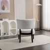 CAVINAS Blended Leather Tufted Accent Chair with Oversized Seating, Durable PU Leather and Hardwood Frame - 2 of 4