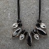 SOHI Women's Black Mirror Statement Necklace - 3 of 4