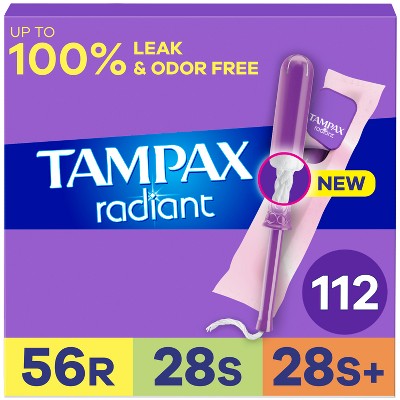 Tampax Radiant Tampons - Regular/Super/Super Plus - Unscented