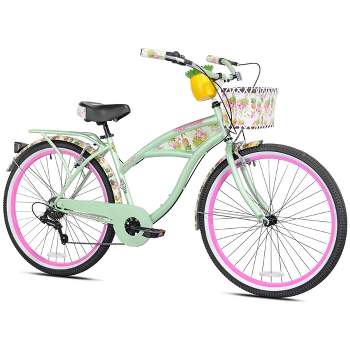 Kent Margaritaville 26" Cruiser Bike   - Light Mint Green/Pink