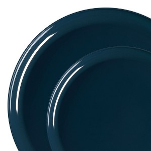 Smarty Had A Party Navy Flat Plastic Dinnerware Set - 120 Sets - 1 of 4