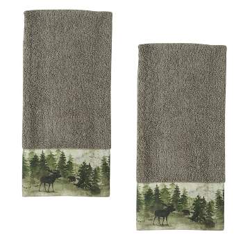 Park Designs Watercolor Wildlife Hand Towel Set of 2